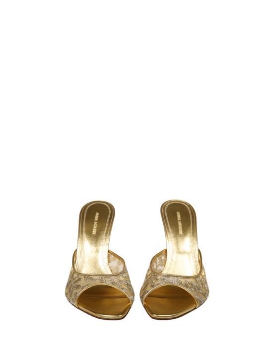 26FW 아미나 무아디 힐/펌프스 ALEXA LACE SLIPPER 95 NAPPA GOLD - AMINA MUADDI