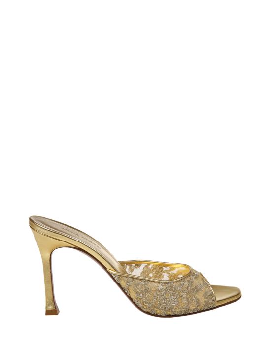 26FW 아미나 무아디 힐/펌프스 ALEXA LACE SLIPPER 95 NAPPA GOLD
