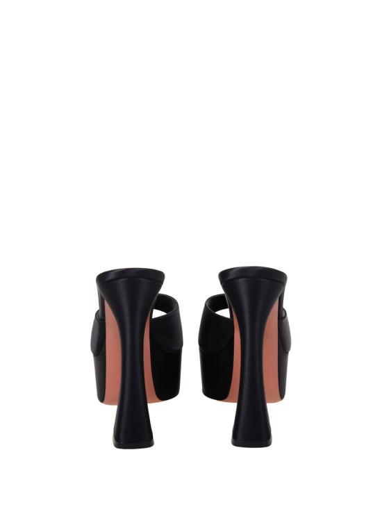 26FW 아미나 무아디 샌들 DALIDA SLIPPER 140 SATIN BLACK - AMINA MUADDI
