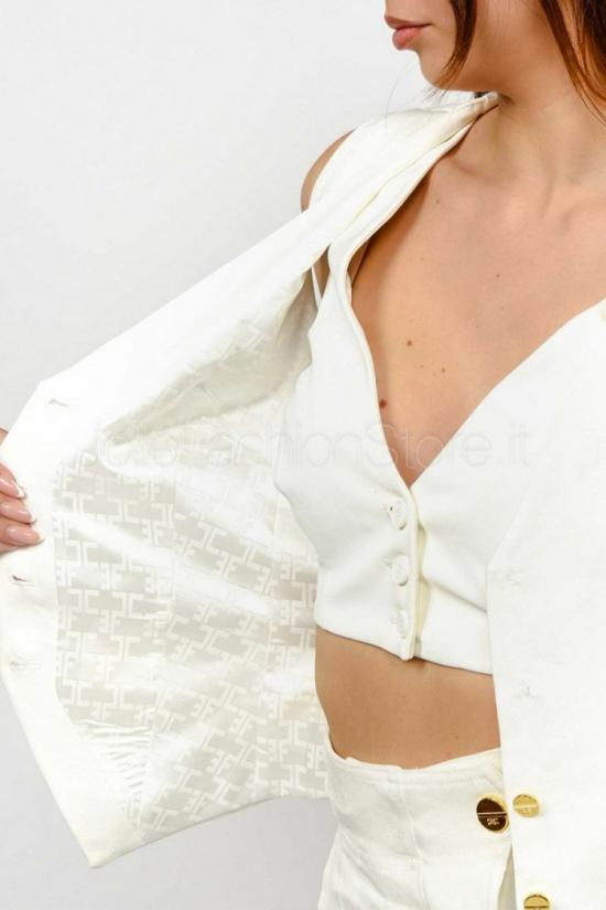 26SS 엘리자베타프랜치 자켓 GL00862E236042 White - ELISABETTA FRANCHI
