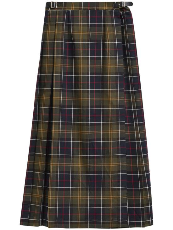 26FW 바버 스커트 LSK0178TN11 Green