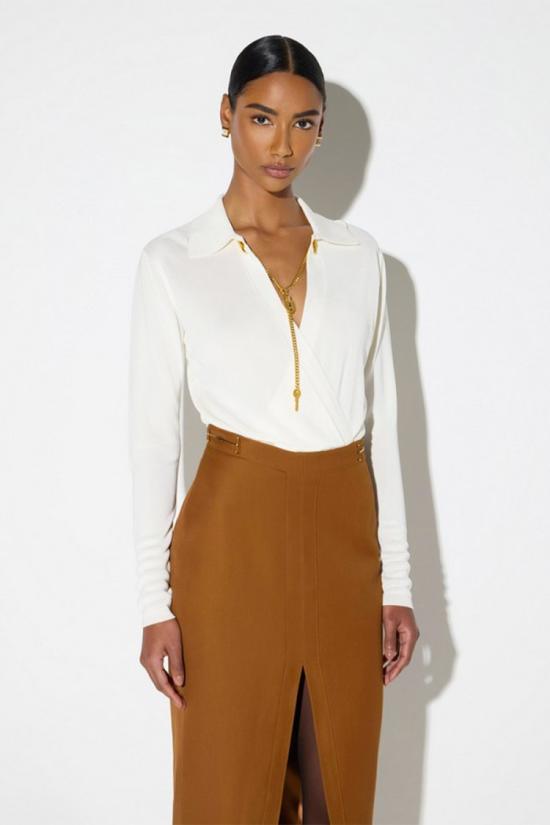 26FW 엘리자베타프랜치 탑 BK03S66E219338 White - ELISABETTA FRANCHI