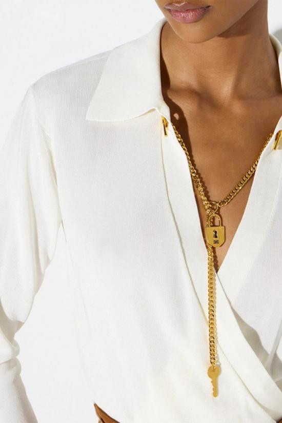 26FW 엘리자베타프랜치 탑 BK03S66E219338 White - ELISABETTA FRANCHI