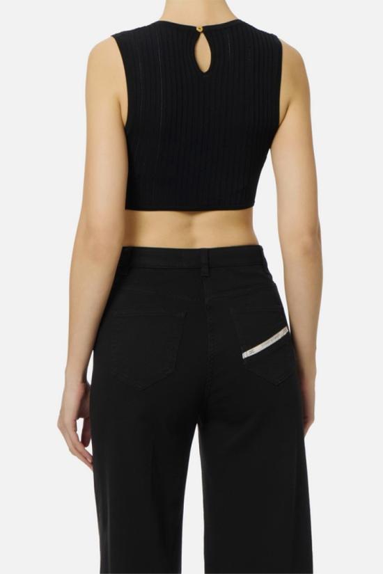 26SS 엘리자베타프랜치 탑 TK76S61E211038 Black - ELISABETTA FRANCHI
