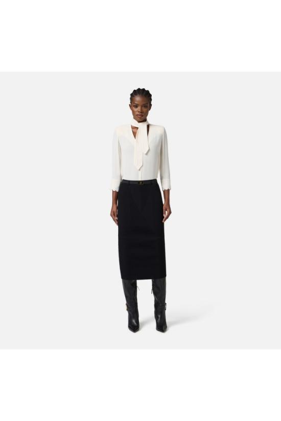 25FW 엘리자베타프랜치 탑 CA08956E2DZ946 White - ELISABETTA FRANCHI