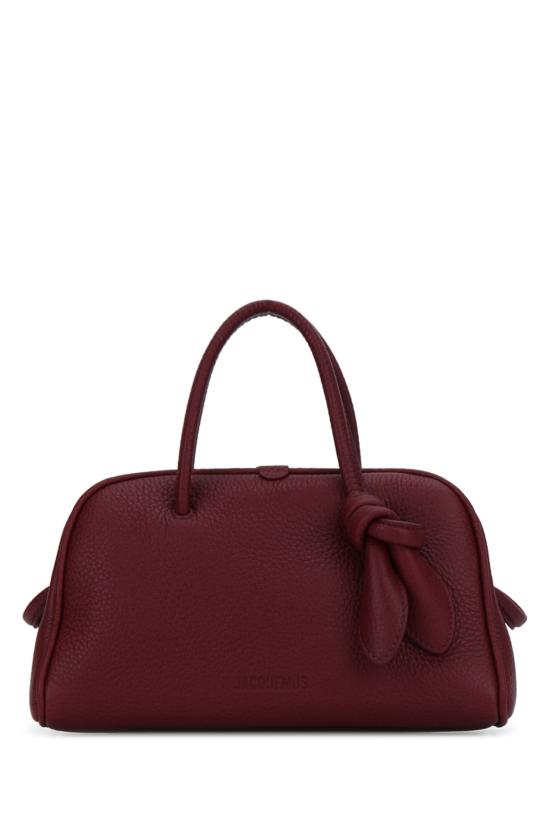 26FW 자크뮈스 TURISMO 투리스모 소프트 스몰 볼링 토트벡 BAW00416AC03A03 490 BURGUNDY