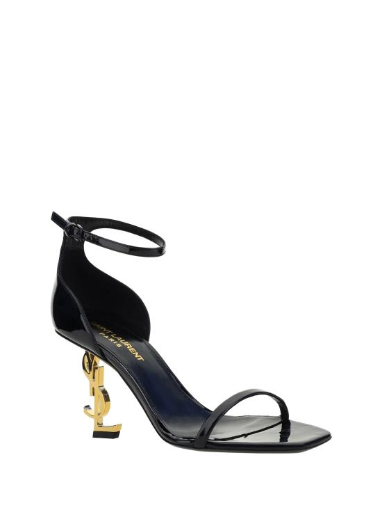 26FW 생로랑 페이턴트 레더 오피움 샌들 5576791TV1A 1000 NERO - SAINT LAURENT
