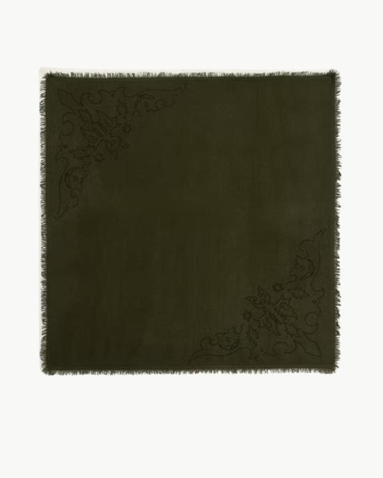  자딕앤볼테르 머플러/스카프 Zadig & Voltaire Stevie Strass 웨스턴 스카프 그린