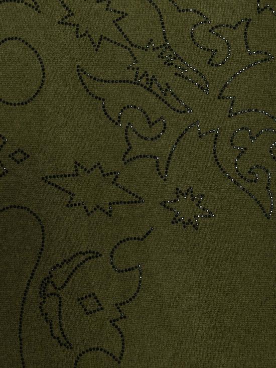  자딕앤볼테르 머플러/스카프 Zadig & Voltaire Stevie Strass 웨스턴 스카프 그린 - ZADIG & VOLTAIRE