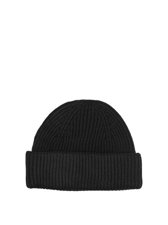 26FW 메종키츠네 폭스 헤드 라지 비니 PM06112KT1022P199 Black - MAISON KITSUNE