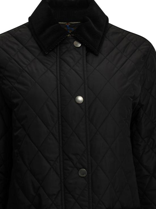 26FW 버버리 퀄티드 나일론 반 자켓 8107463 Black - BURBERRY