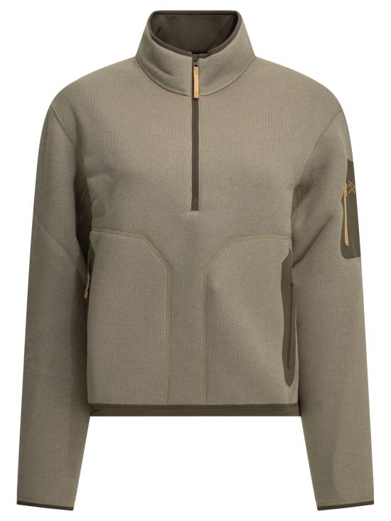 26FW 아크테릭스 긴팔 티셔츠 X000010736COVERT CRP 1 2 ZIPRUNE HTHR MONGOOSE Beige