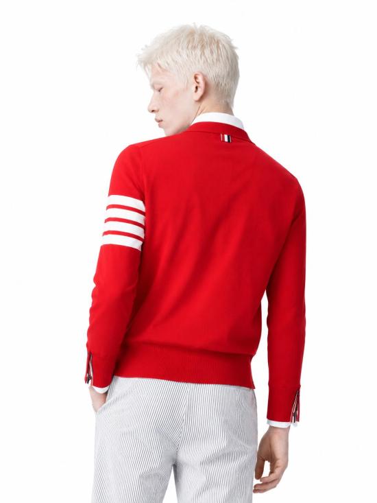 26FW 톰브라운 4바 서스테이너블 파인 메리노 울 클래식 가디건 MKC002AY1014 600 RED - THOM BROWNE