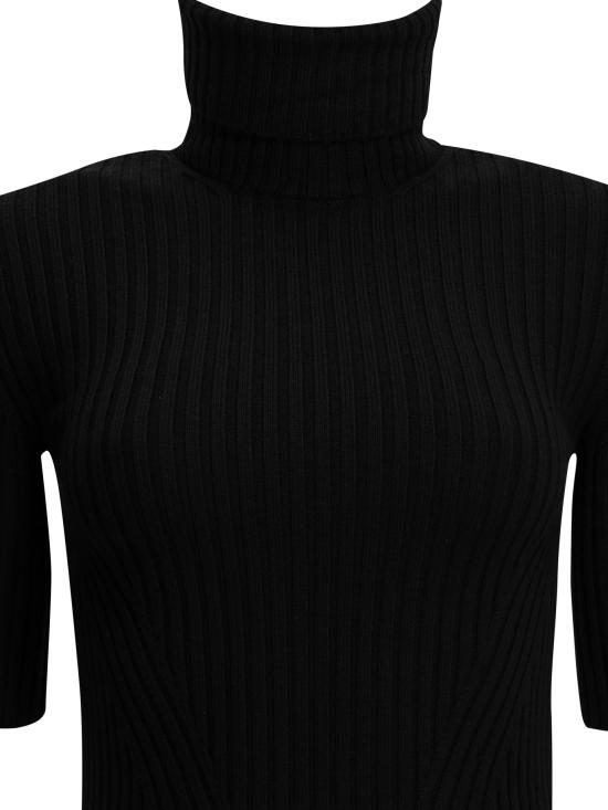 26FW 에르노 리브 스티치 울 터틀넥 ML000085D703879300 Black - HERNO