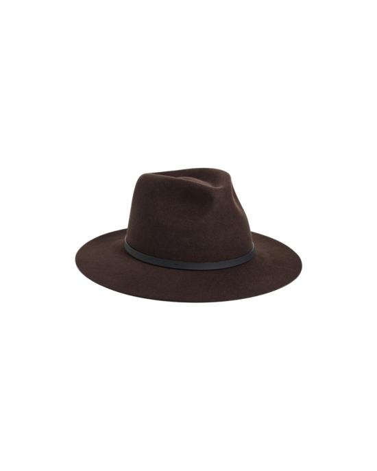  랙앤본 모자 Rag & Bone Dakota Fedora Dark Espresso - RAG & BONE