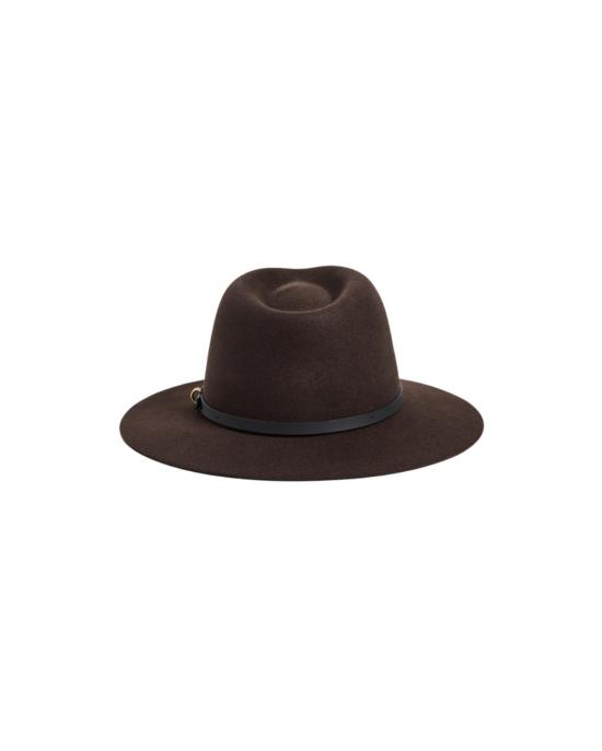  랙앤본 모자 Rag & Bone Dakota Fedora Dark Espresso - RAG & BONE