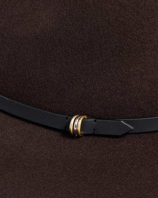  랙앤본 모자 Rag & Bone Dakota Fedora Dark Espresso - RAG & BONE