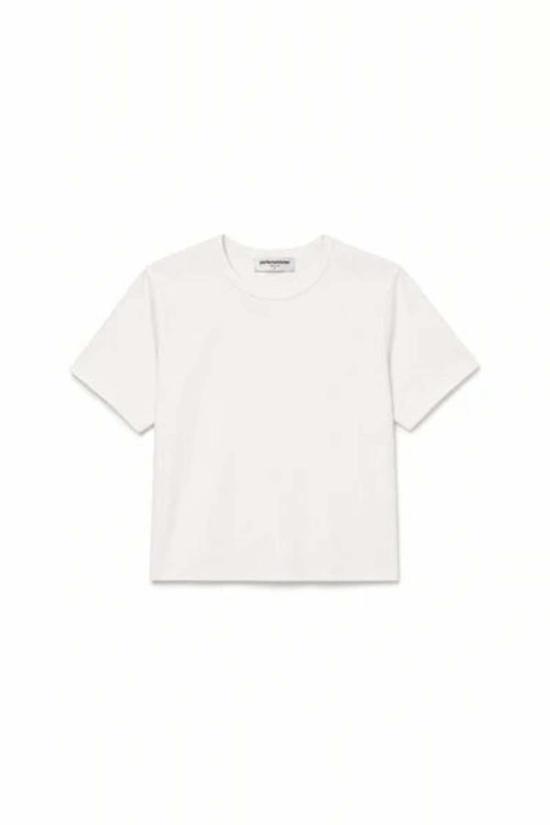  퍼펙트 화이트 티 반팔 티셔츠 세이지 저지 티셔츠 - PERFECT WHITE TEE