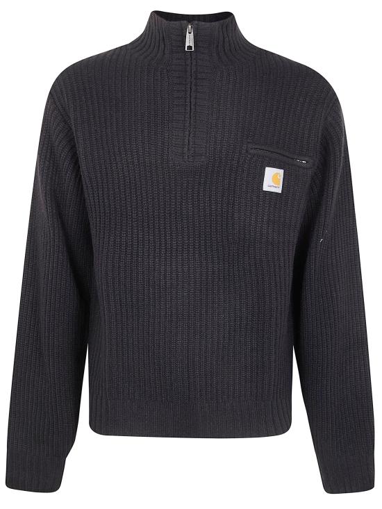 26FW 칼하트 WIP 디트로이트 하프 집 스웨터 I03539889XX Black - CARHARTT WIP