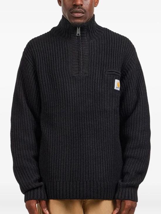 26FW 칼하트 WIP 디트로이트 하프 집 스웨터 I03539889XX Black - CARHARTT WIP