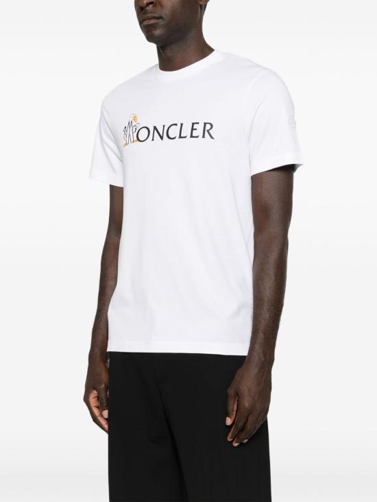 26FW 몽클레어 몽덕 로고 코튼 티셔츠 L20918C0003389B8U00A WHITE - MONCLER