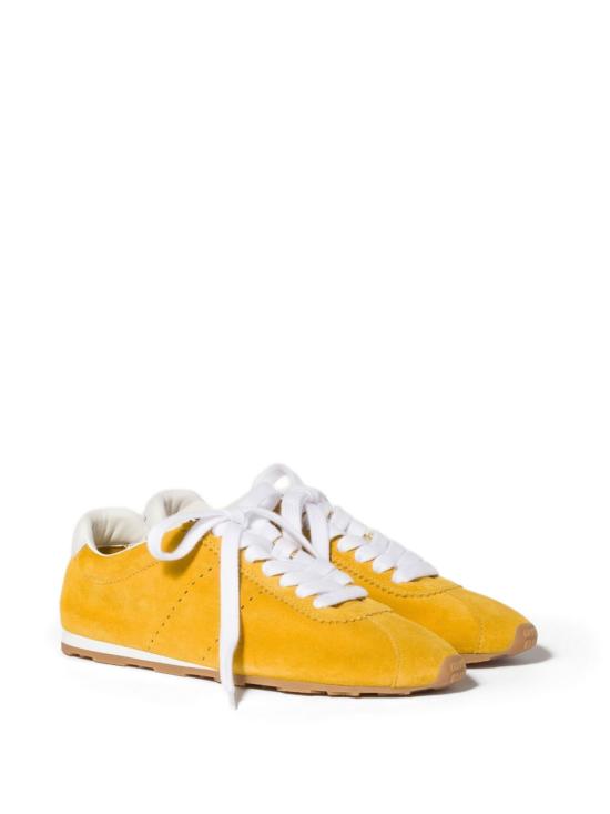 26FW 미우미우 플룸 블리치 스니커즈 5E114E054F005F065Y Mustard - MIU MIU