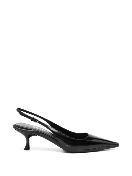 26FW 프라다 브러쉬드 레더 슬링백 펌프스 1I659O055F055F0002 Black