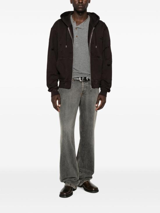 26FW 아워레가시 스웨터 M4266RBBURNTBOUQUETSTARFLEECE Dark brown - OUR LEGACY