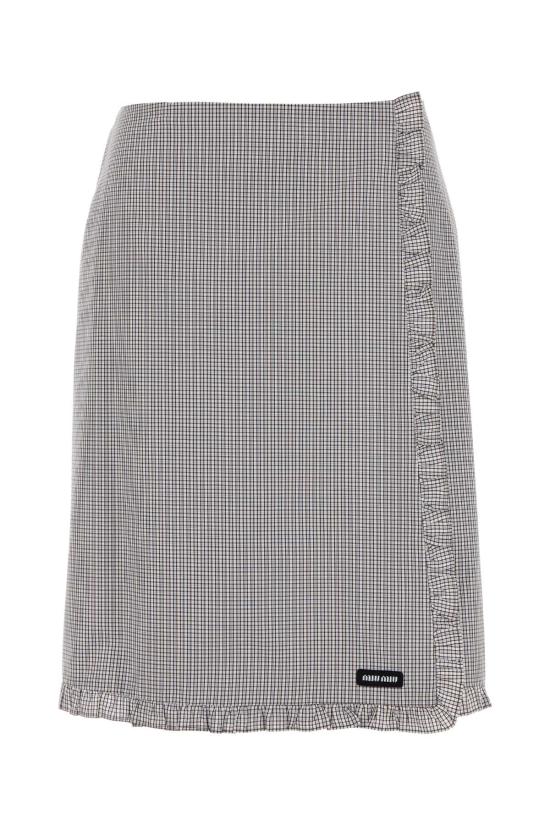 26FW 미우미우 체크 미니 스커트 MG2688SOOO196L F0963 CHECKED
