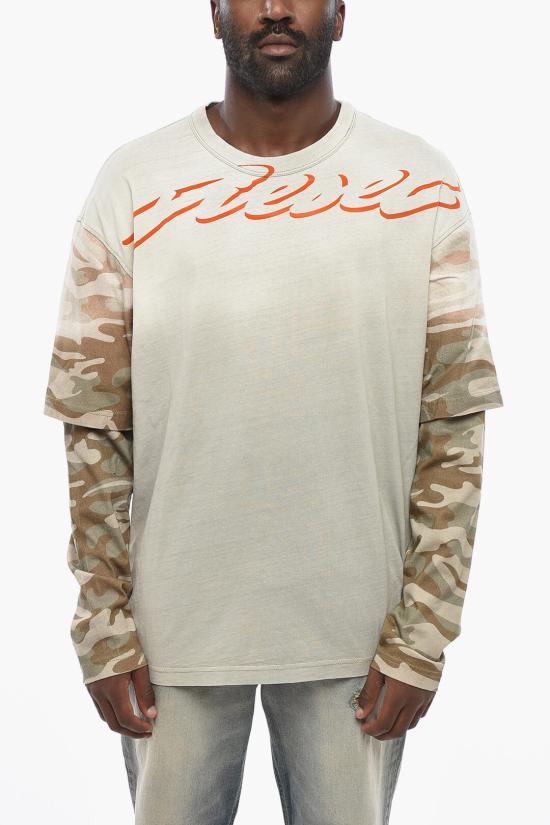  디젤 긴팔 티셔츠 A14879 0JHAB 5FQA Beige