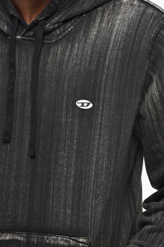  디젤 후드 티셔츠 A14822 0QKAU 9XX Black - DIESEL