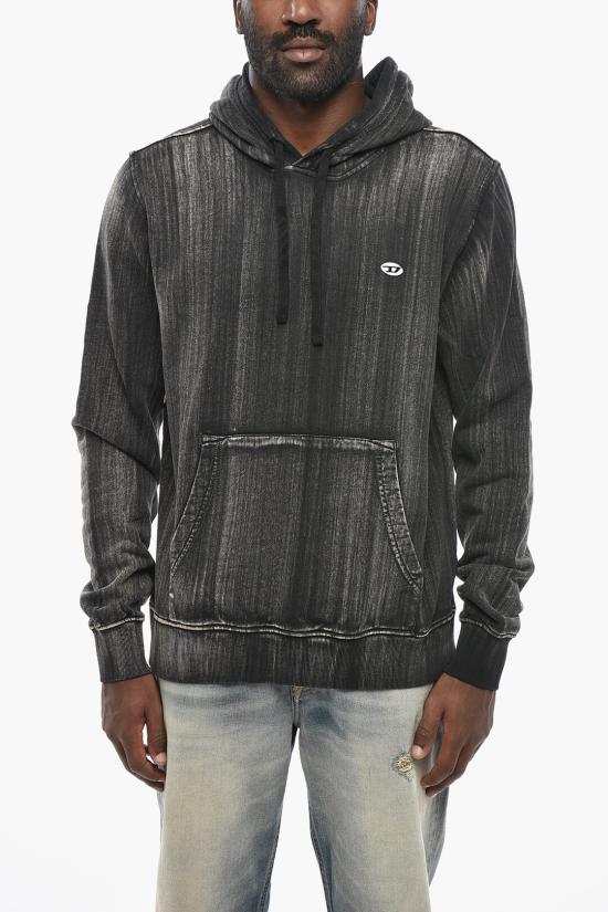  디젤 후드 티셔츠 A14822 0QKAU 9XX Black