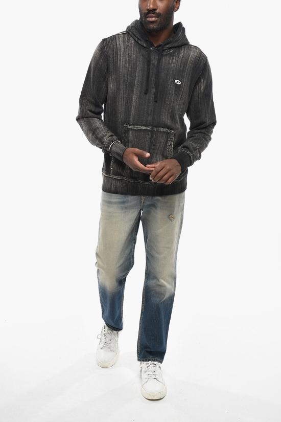  디젤 후드 티셔츠 A14822 0QKAU 9XX Black - DIESEL