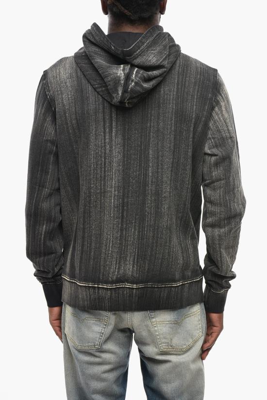  디젤 후드 티셔츠 A14822 0QKAU 9XX Black - DIESEL