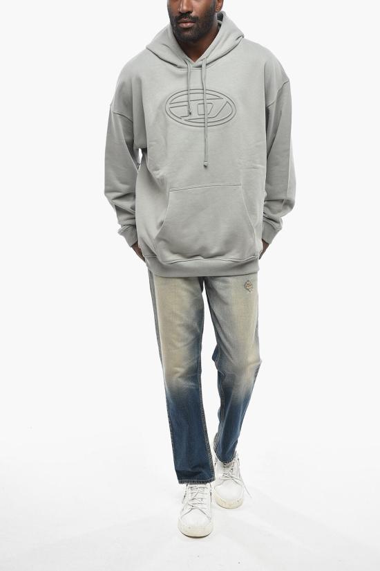  디젤 후드 티셔츠 A03791 0JYYJ 9DU Gray - DIESEL