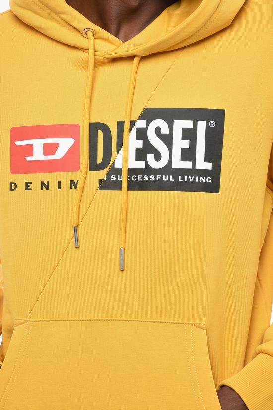  디젤 후드 티셔츠 A00339 0IAJH 22K Yellow - DIESEL