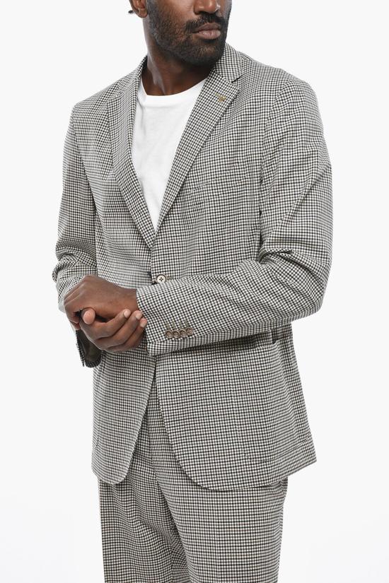  꼬르넬리아니 수트 세트 87NZ92 1167521 033 Black White - CORNELIANI