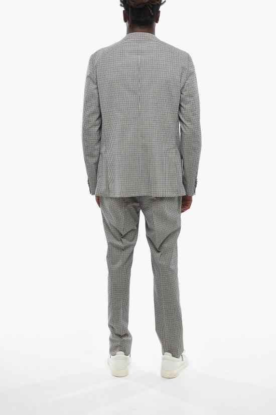  꼬르넬리아니 수트 세트 87NZ92 1167521 033 Black White - CORNELIANI