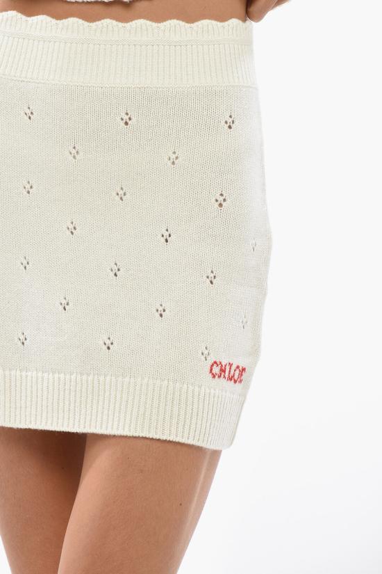  끌로에 숏 스커트 CH25WMJ06590 107 White - CHLOE