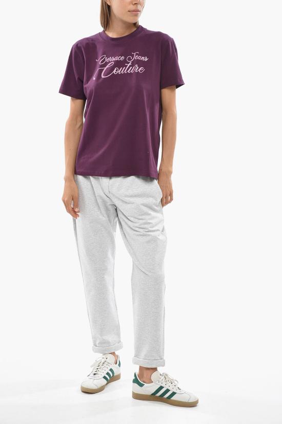  베르사체 반팔 티셔츠 79HAHT05CJ03T317 Burgundy - VERSACE