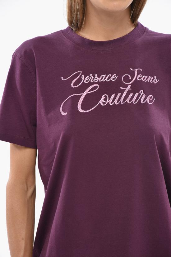  베르사체 반팔 티셔츠 79HAHT05CJ03T317 Burgundy - VERSACE