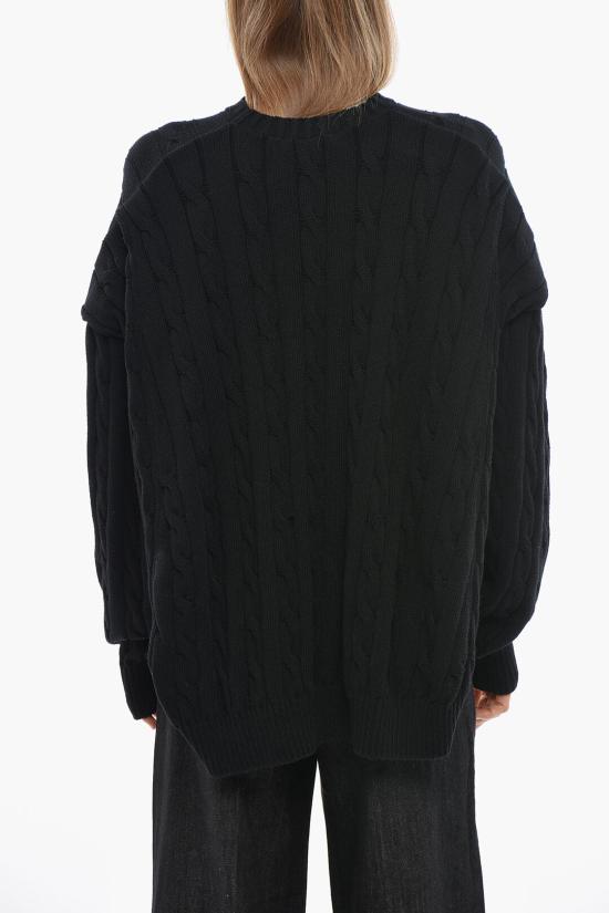  발렌시아가 로고 스웨터 834005 T3379 1000 Black - BALENCIAGA