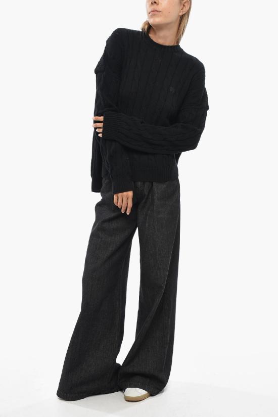  발렌시아가 로고 스웨터 834005 T3379 1000 Black - BALENCIAGA