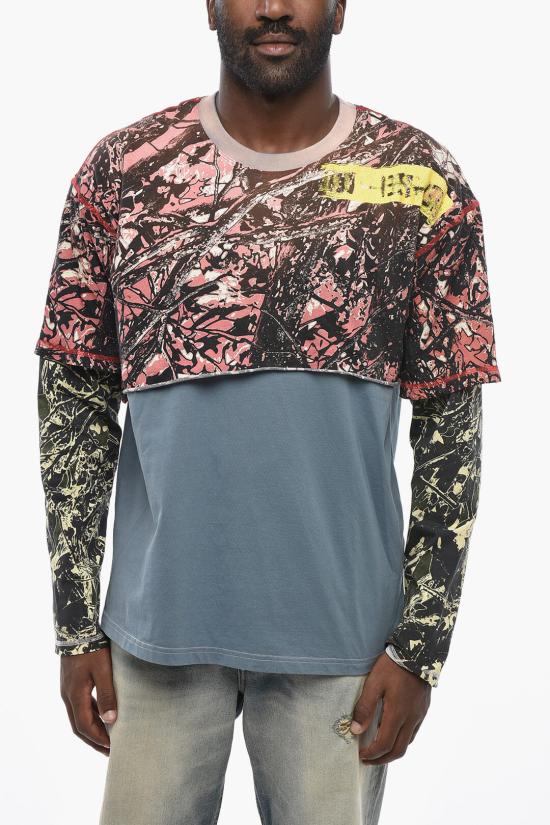  디젤 긴팔 티셔츠 A16119 0BNEH 3BKA Multicolor