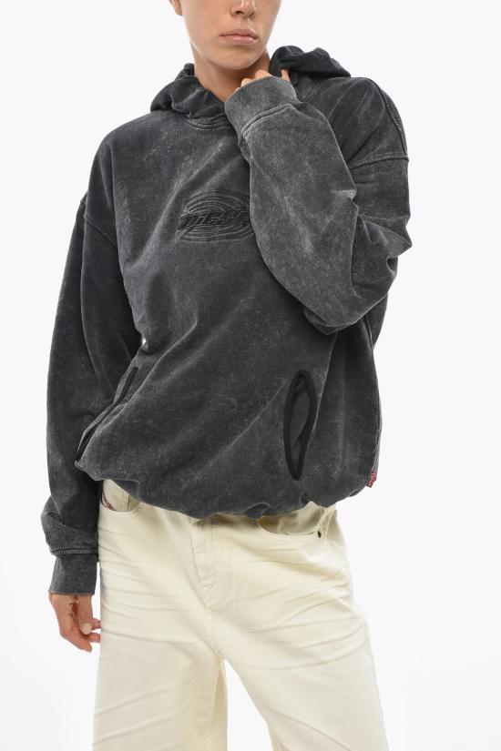  디젤 후드 티셔츠 A16321 0BMBK 9XX Gray - DIESEL
