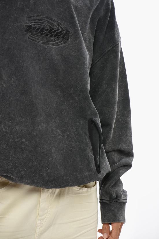  디젤 후드 티셔츠 A16321 0BMBK 9XX Gray - DIESEL