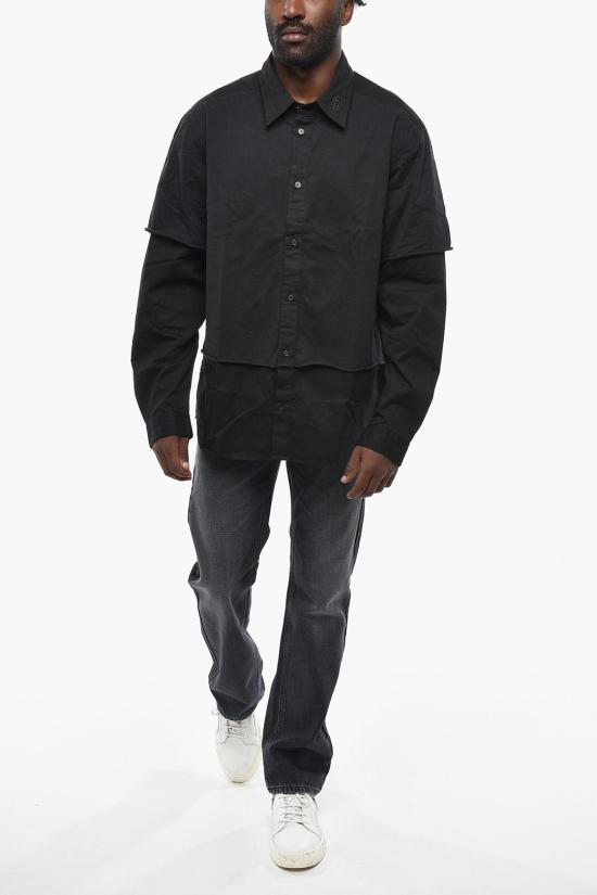  디젤 긴팔 셔츠 A16199 0KNAI 9XX Black - DIESEL