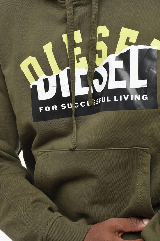  디젤 후드 티셔츠 A15467 RIAJH 5IX Green - DIESEL