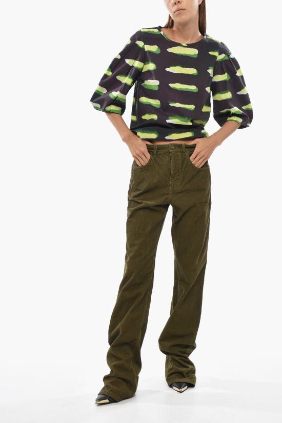  생로랑 코듀로이 클라이드 팬츠 705103Y29IA3564 Green - SAINT LAURENT