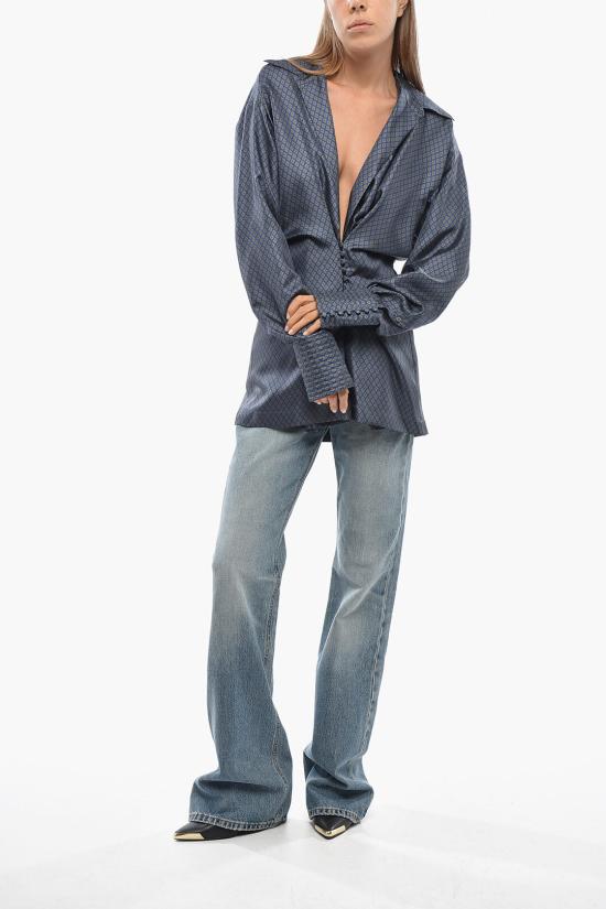  드리스 반 노튼 블라우스 0107812333509 Blu Verde - DRIES VAN NOTEN